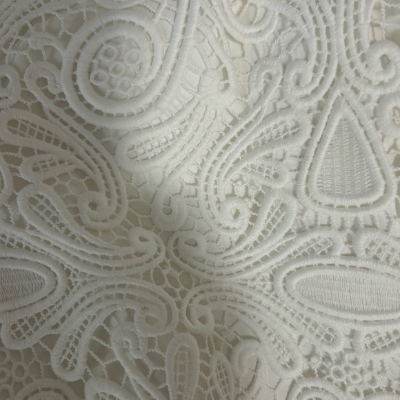 Alexis Lace Bell Sleeve Dress White - Size L - Picture 7 of 7